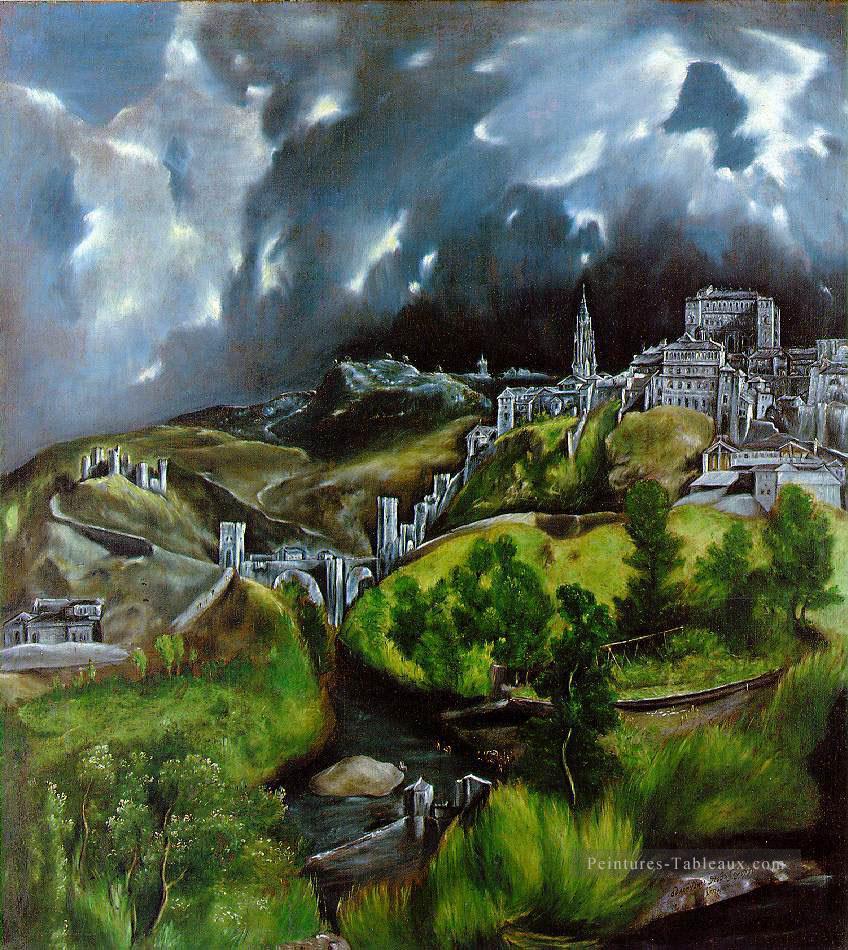 Vue de Tolède maniérisme espagnol Renaissance El Greco Peintures à l'huile
